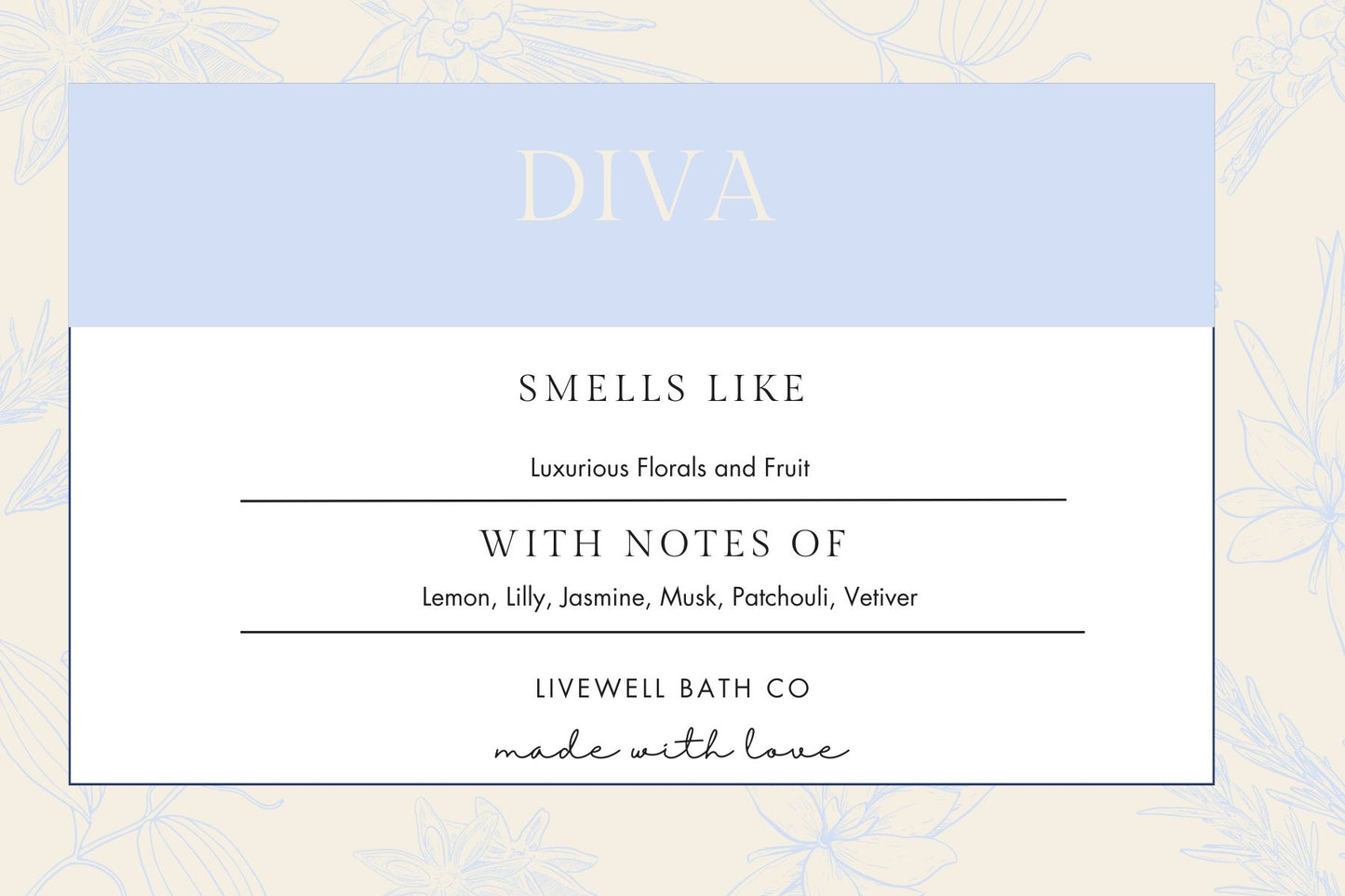 Live Well Bath Co. Inner Diva Body Butter 8 oz. - Comfortable Cosmetic for Skin Care