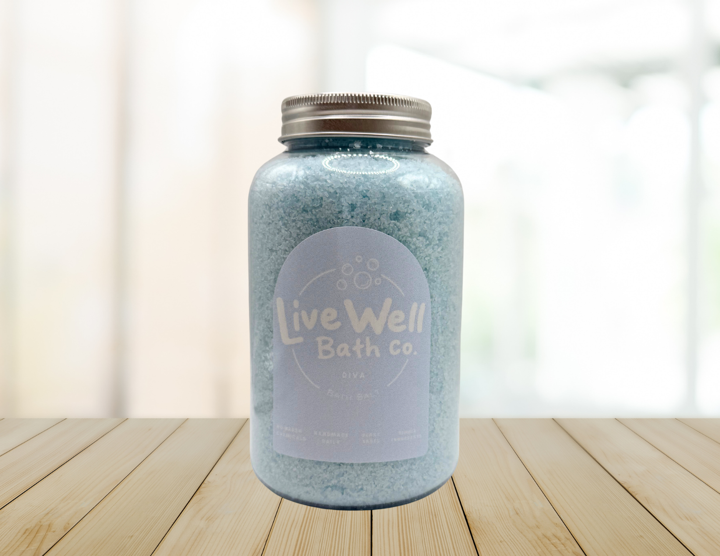 Diva Bath Salts 16 oz - 450g Hypoallergenic Aroma Blend for Muscle Relief