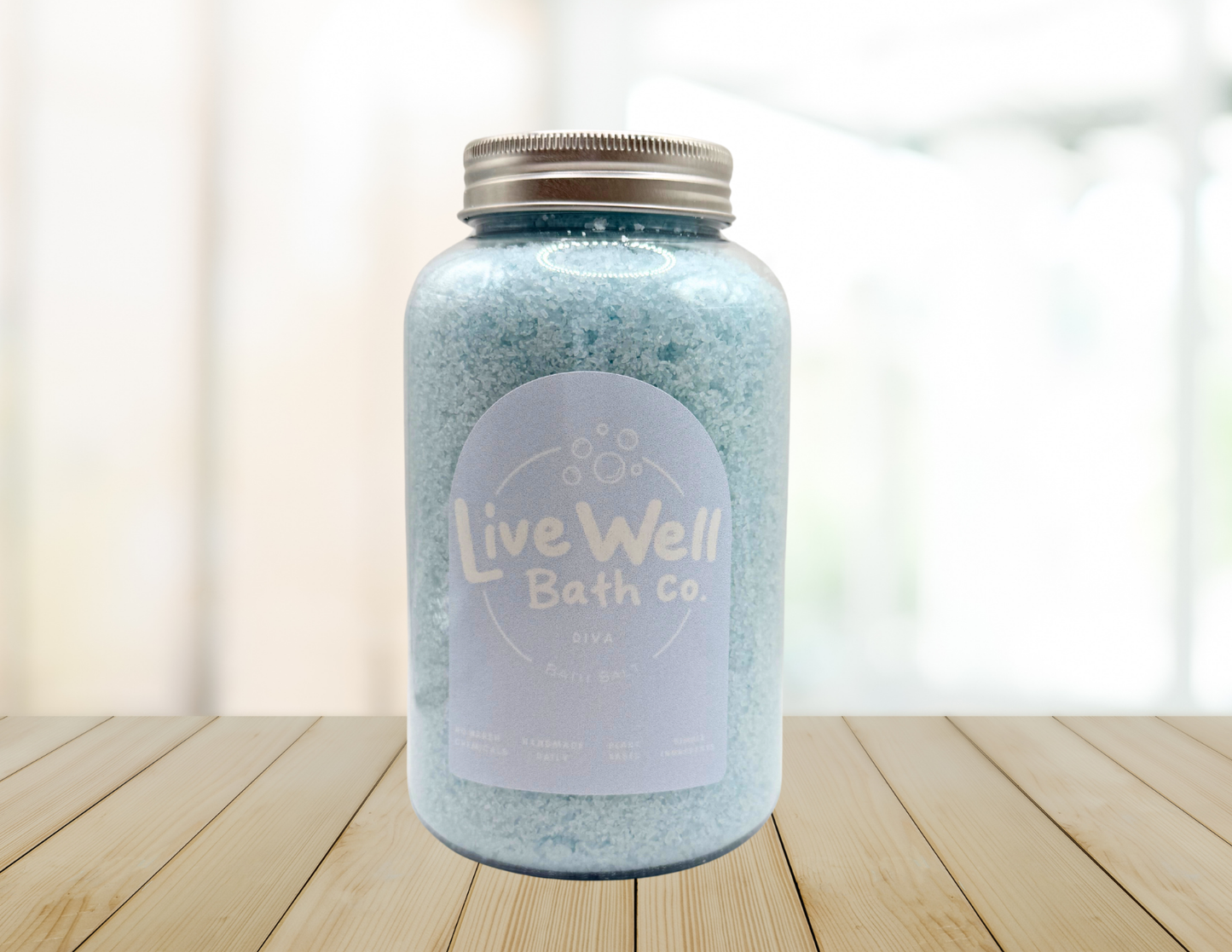 Diva Bath Salts 16 oz - 450g Hypoallergenic Aroma Blend for Muscle Relief