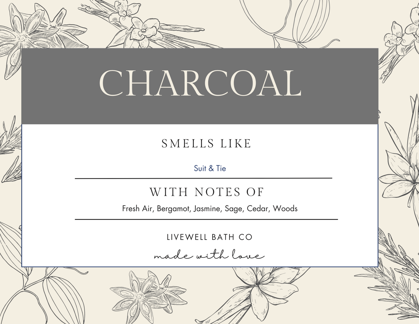 Live Well Bath Co. Charcoal Body Butter 8 oz. - Comfortable Cosmetic for Skin Care