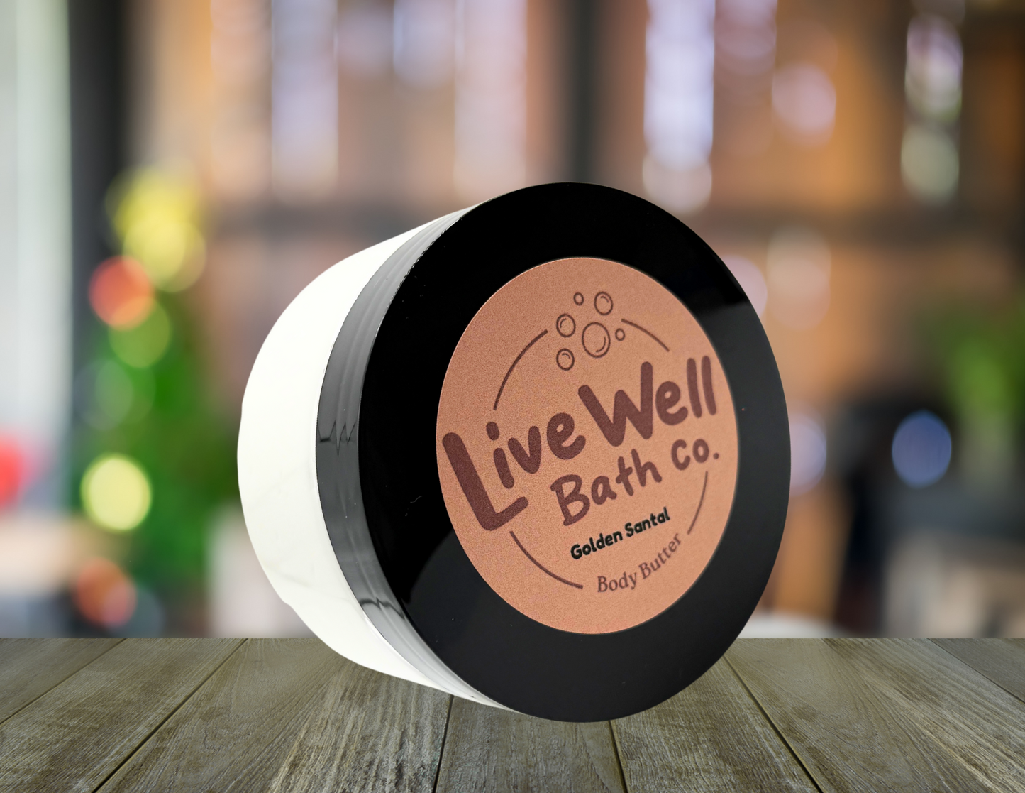 Live Well Bath Co. Golden Santal Body Butter 8 oz. - Comfortable Cosmetic for Skin Care