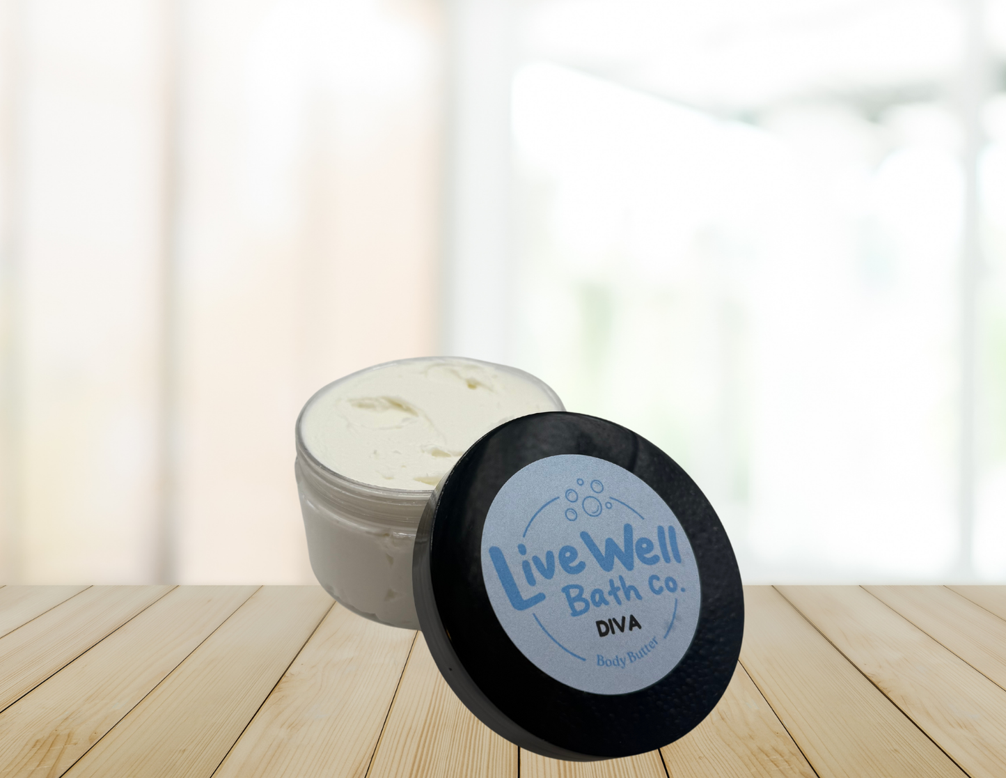Live Well Bath Co. Inner Diva Body Butter 8 oz. - Comfortable Cosmetic for Skin Care