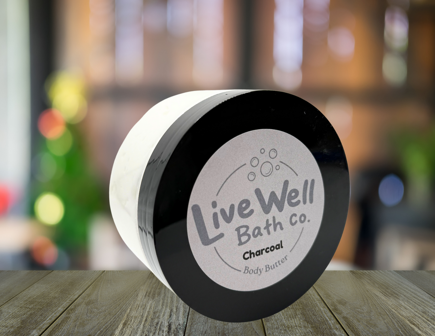 Live Well Bath Co. Charcoal Body Butter 8 oz. - Comfortable Cosmetic for Skin Care