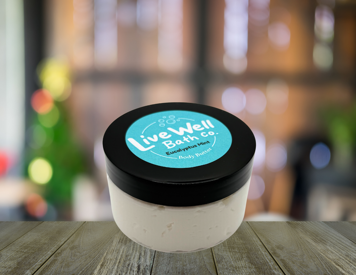 Live Well Bath Co. Eucalyptus Mint Body Butter 8 oz. - Comfortable Cosmetic for Skin Care