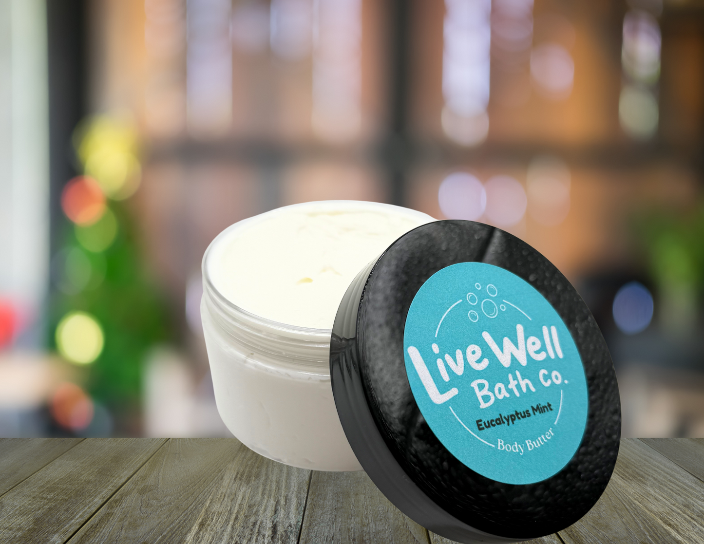 Live Well Bath Co. Eucalyptus Mint Body Butter 8 oz. - Comfortable Cosmetic for Skin Care