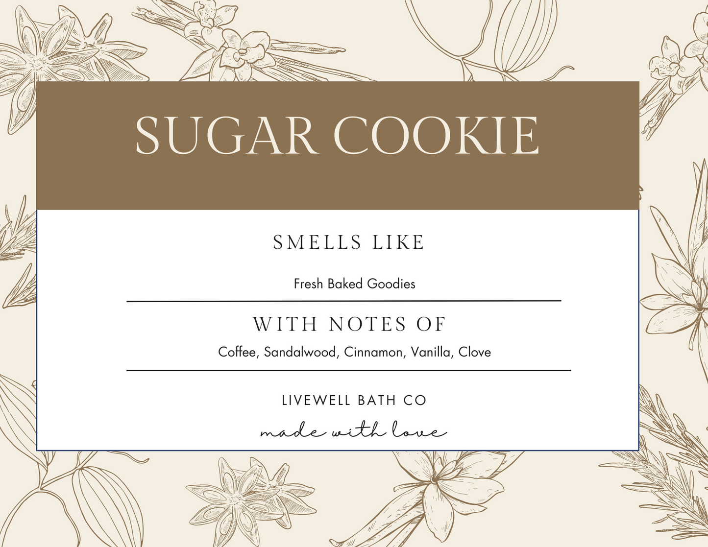 Live Well Bath Co. Sugar Cookie Body Butter 8 oz. - Comfortable Cosmetic for Skin Care