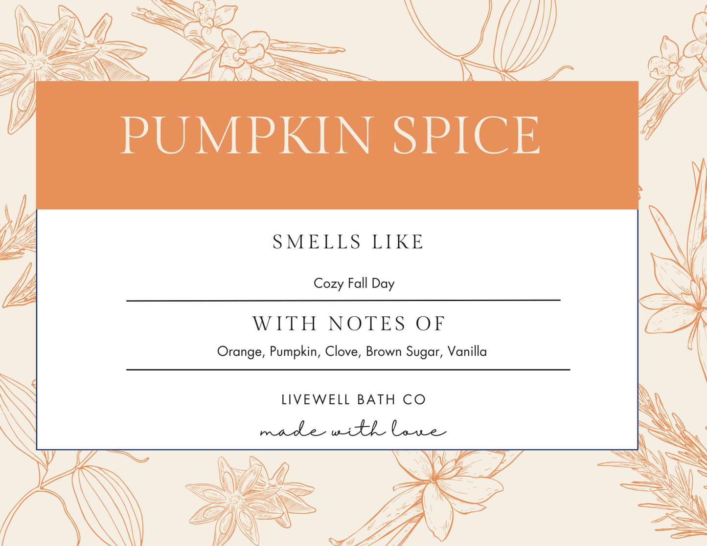 Live Well Bath Co. Pumpkin Spice Body Butter 8 oz. - Comfortable Cosmetic for Skin Care (Copy) (Copy) (Copy)