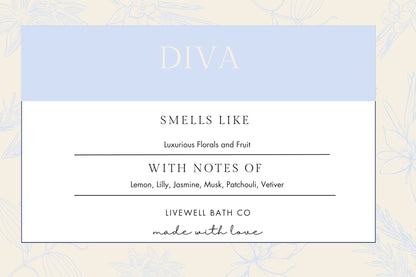 Live Well Bath Co. Inner Diva Body Butter 8 oz. - Comfortable Cosmetic for Skin Care