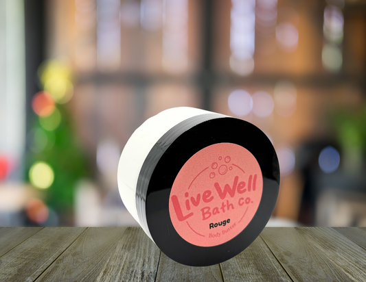 Live Well Bath Co. Rouge Body Butter 8 oz. - Comfortable Cosmetic for Skin Care