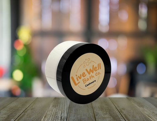 Live Well Bath Co. Cashmere Body Butter 8 oz. - Comfortable Cosmetic for Skin Care
