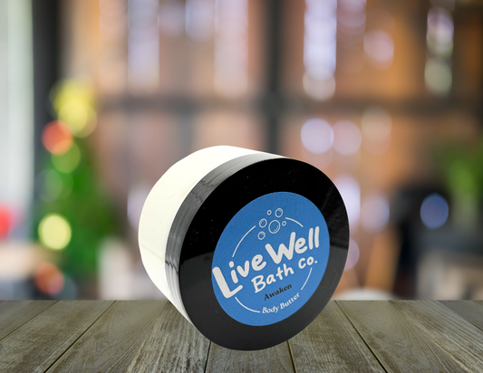 Live Well Bath Co. Awaken Body Butter 8 oz. - Comfortable Cosmetic for Skin Care