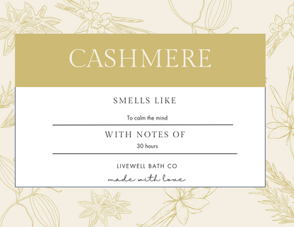 Live Well Bath Co. Cashmere Body Butter 8 oz. - Comfortable Cosmetic for Skin Care