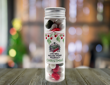 Live Well Bath Co- Healing Words Pharmacy Christmas Pills