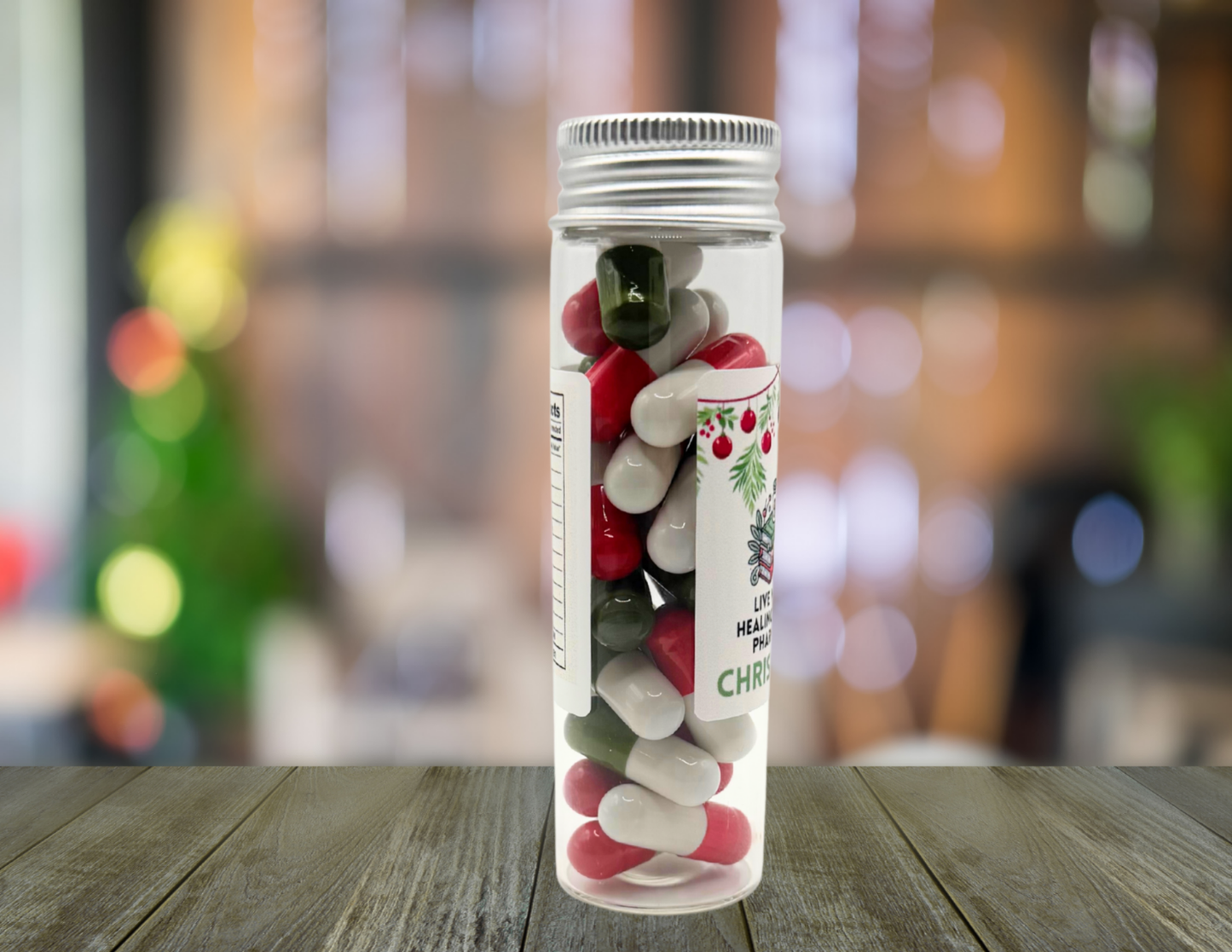 Live Well Bath Co- Healing Words Pharmacy Christmas Pills
