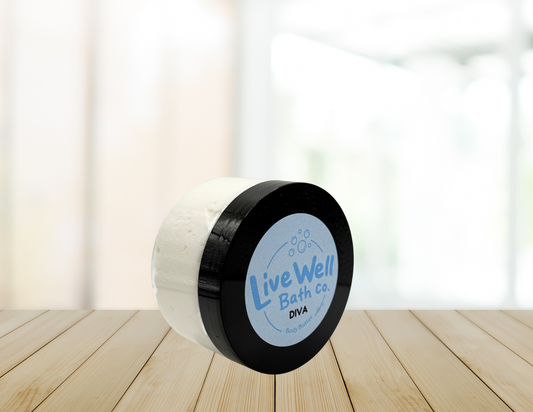 Live Well Bath Co. Inner Diva Body Butter 8 oz. - Comfortable Cosmetic for Skin Care