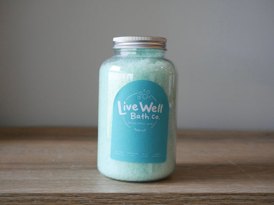 Live Well Bath Co – Eucalyptus Mint Bath Salts (16 oz)